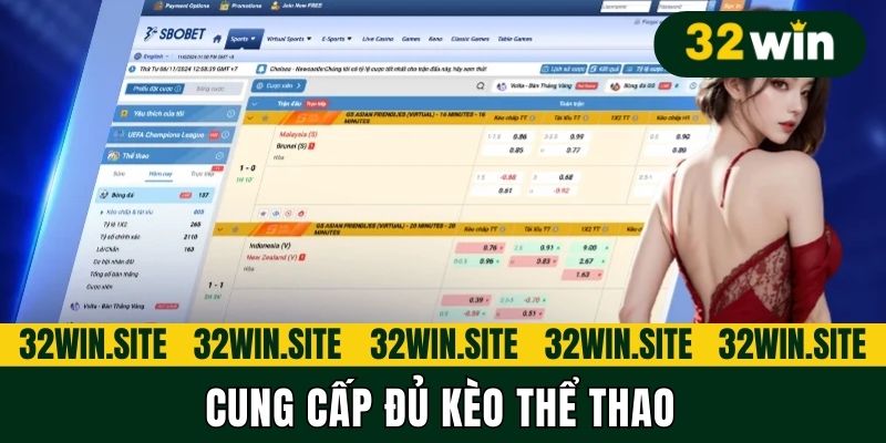 Cung cấp đủ kèo thể thao