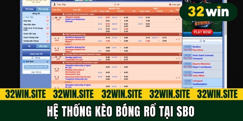 Hệ thống kèo bóng rổ tại SBO