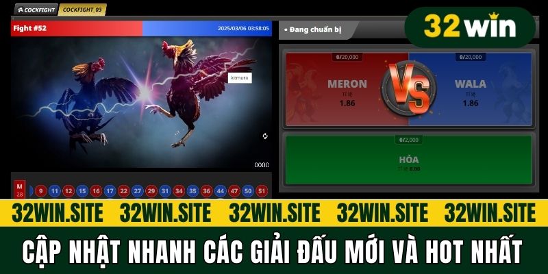Cập nhật nhanh các giải đấu mới và hot nhất