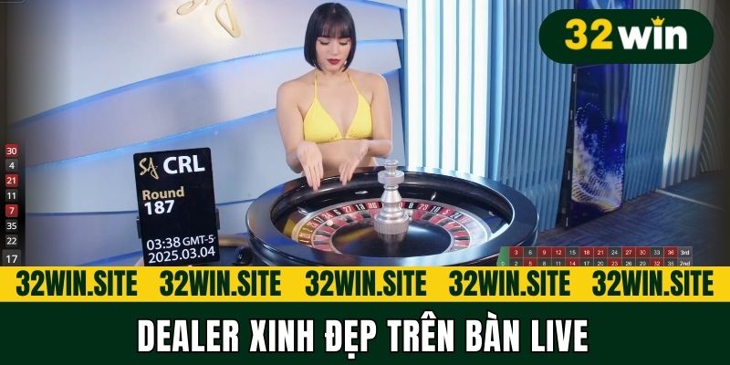 Dealer xinh đẹp trên bàn live