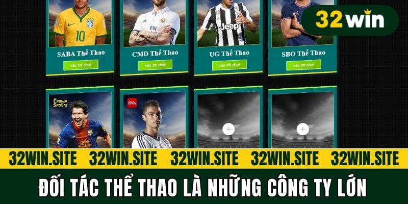 Đối tác thể thao là những công ty lớn