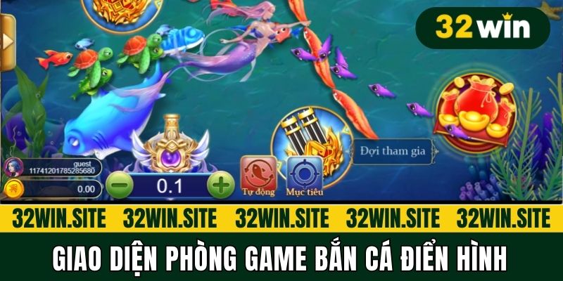 Giao diện phòng game bắn cá điển hình