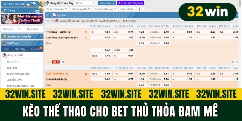 Kèo thể thao cho bet thủ thỏa đam mê